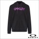 Oakley Hoodie Teddy Full Zip Black Purple - Large
