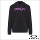 Oakley Hoodie Teddy Full Zip Black Purple - Medium