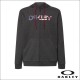 Oakley Hoodie Teddy Full Zip Dark Grey Flag - Medium